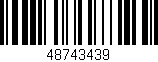 Código de barras (EAN, GTIN, SKU, ISBN): '48743439'