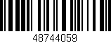 Código de barras (EAN, GTIN, SKU, ISBN): '48744059'