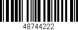 Código de barras (EAN, GTIN, SKU, ISBN): '48744222'