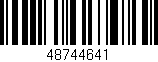 Código de barras (EAN, GTIN, SKU, ISBN): '48744641'