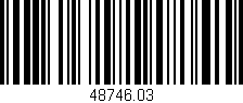 Código de barras (EAN, GTIN, SKU, ISBN): '48746.03'