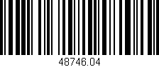 Código de barras (EAN, GTIN, SKU, ISBN): '48746.04'