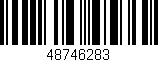 Código de barras (EAN, GTIN, SKU, ISBN): '48746283'