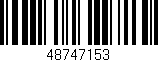 Código de barras (EAN, GTIN, SKU, ISBN): '48747153'