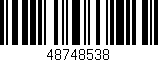 Código de barras (EAN, GTIN, SKU, ISBN): '48748538'