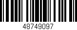 Código de barras (EAN, GTIN, SKU, ISBN): '48749097'