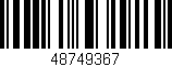 Código de barras (EAN, GTIN, SKU, ISBN): '48749367'
