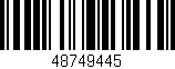 Código de barras (EAN, GTIN, SKU, ISBN): '48749445'