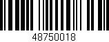 Código de barras (EAN, GTIN, SKU, ISBN): '48750018'