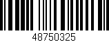 Código de barras (EAN, GTIN, SKU, ISBN): '48750325'