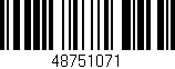 Código de barras (EAN, GTIN, SKU, ISBN): '48751071'