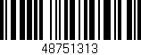 Código de barras (EAN, GTIN, SKU, ISBN): '48751313'