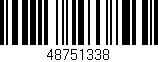 Código de barras (EAN, GTIN, SKU, ISBN): '48751338'