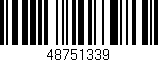 Código de barras (EAN, GTIN, SKU, ISBN): '48751339'