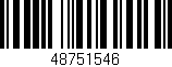 Código de barras (EAN, GTIN, SKU, ISBN): '48751546'