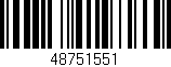 Código de barras (EAN, GTIN, SKU, ISBN): '48751551'