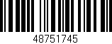 Código de barras (EAN, GTIN, SKU, ISBN): '48751745'
