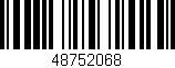 Código de barras (EAN, GTIN, SKU, ISBN): '48752068'