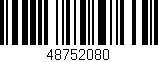 Código de barras (EAN, GTIN, SKU, ISBN): '48752080'