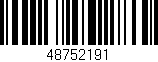 Código de barras (EAN, GTIN, SKU, ISBN): '48752191'