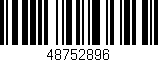 Código de barras (EAN, GTIN, SKU, ISBN): '48752896'