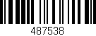 Código de barras (EAN, GTIN, SKU, ISBN): '487538'