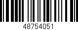 Código de barras (EAN, GTIN, SKU, ISBN): '48754051'
