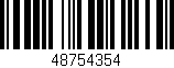 Código de barras (EAN, GTIN, SKU, ISBN): '48754354'