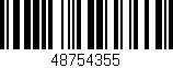 Código de barras (EAN, GTIN, SKU, ISBN): '48754355'