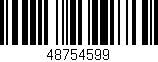 Código de barras (EAN, GTIN, SKU, ISBN): '48754599'