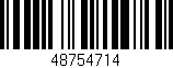 Código de barras (EAN, GTIN, SKU, ISBN): '48754714'