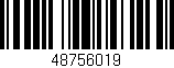 Código de barras (EAN, GTIN, SKU, ISBN): '48756019'