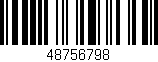 Código de barras (EAN, GTIN, SKU, ISBN): '48756798'