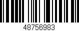 Código de barras (EAN, GTIN, SKU, ISBN): '48756983'