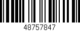 Código de barras (EAN, GTIN, SKU, ISBN): '48757847'