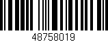 Código de barras (EAN, GTIN, SKU, ISBN): '48758019'