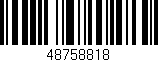 Código de barras (EAN, GTIN, SKU, ISBN): '48758818'