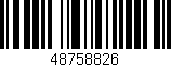 Código de barras (EAN, GTIN, SKU, ISBN): '48758826'