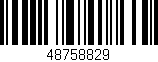 Código de barras (EAN, GTIN, SKU, ISBN): '48758829'