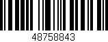 Código de barras (EAN, GTIN, SKU, ISBN): '48758843'