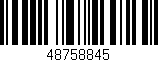 Código de barras (EAN, GTIN, SKU, ISBN): '48758845'