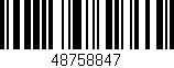 Código de barras (EAN, GTIN, SKU, ISBN): '48758847'