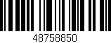 Código de barras (EAN, GTIN, SKU, ISBN): '48758850'
