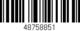 Código de barras (EAN, GTIN, SKU, ISBN): '48758851'