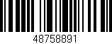 Código de barras (EAN, GTIN, SKU, ISBN): '48758891'