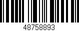 Código de barras (EAN, GTIN, SKU, ISBN): '48758893'