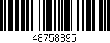 Código de barras (EAN, GTIN, SKU, ISBN): '48758895'