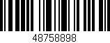 Código de barras (EAN, GTIN, SKU, ISBN): '48758898'