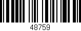 Código de barras (EAN, GTIN, SKU, ISBN): '48759'