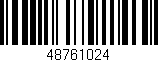 Código de barras (EAN, GTIN, SKU, ISBN): '48761024'